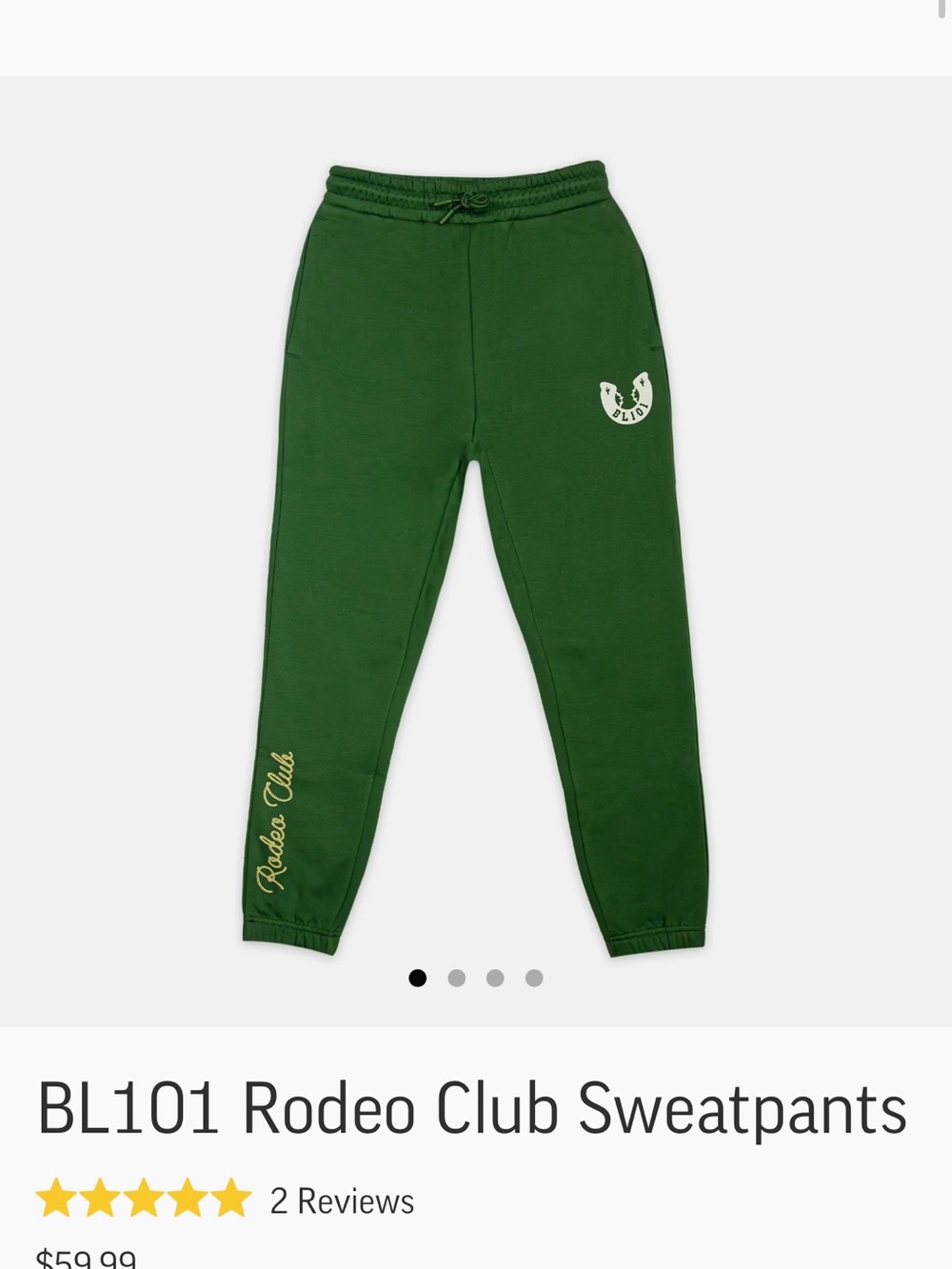 BL101 Rodeo Club Men's Green Joggers